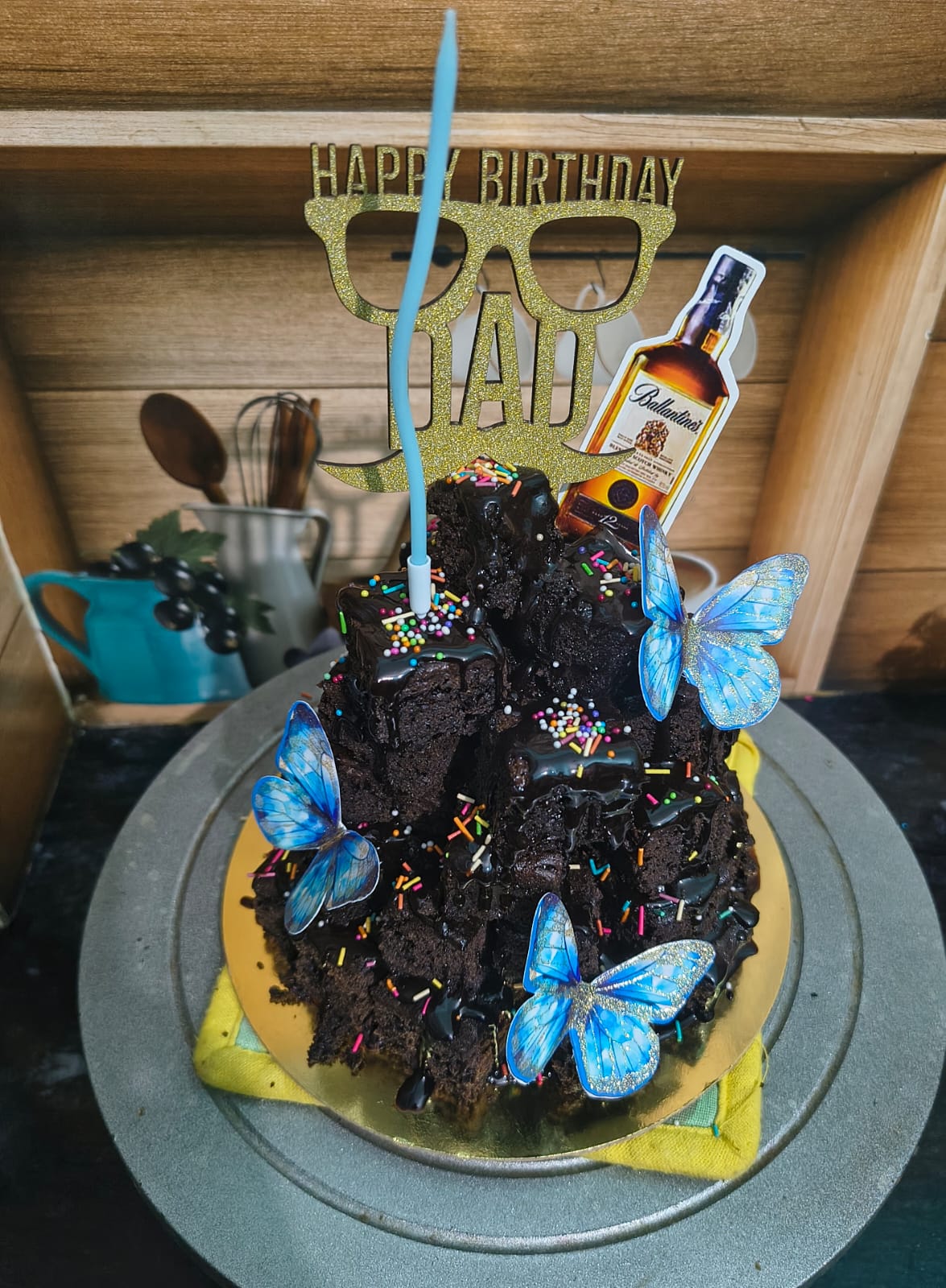 Happy birthday themed cake