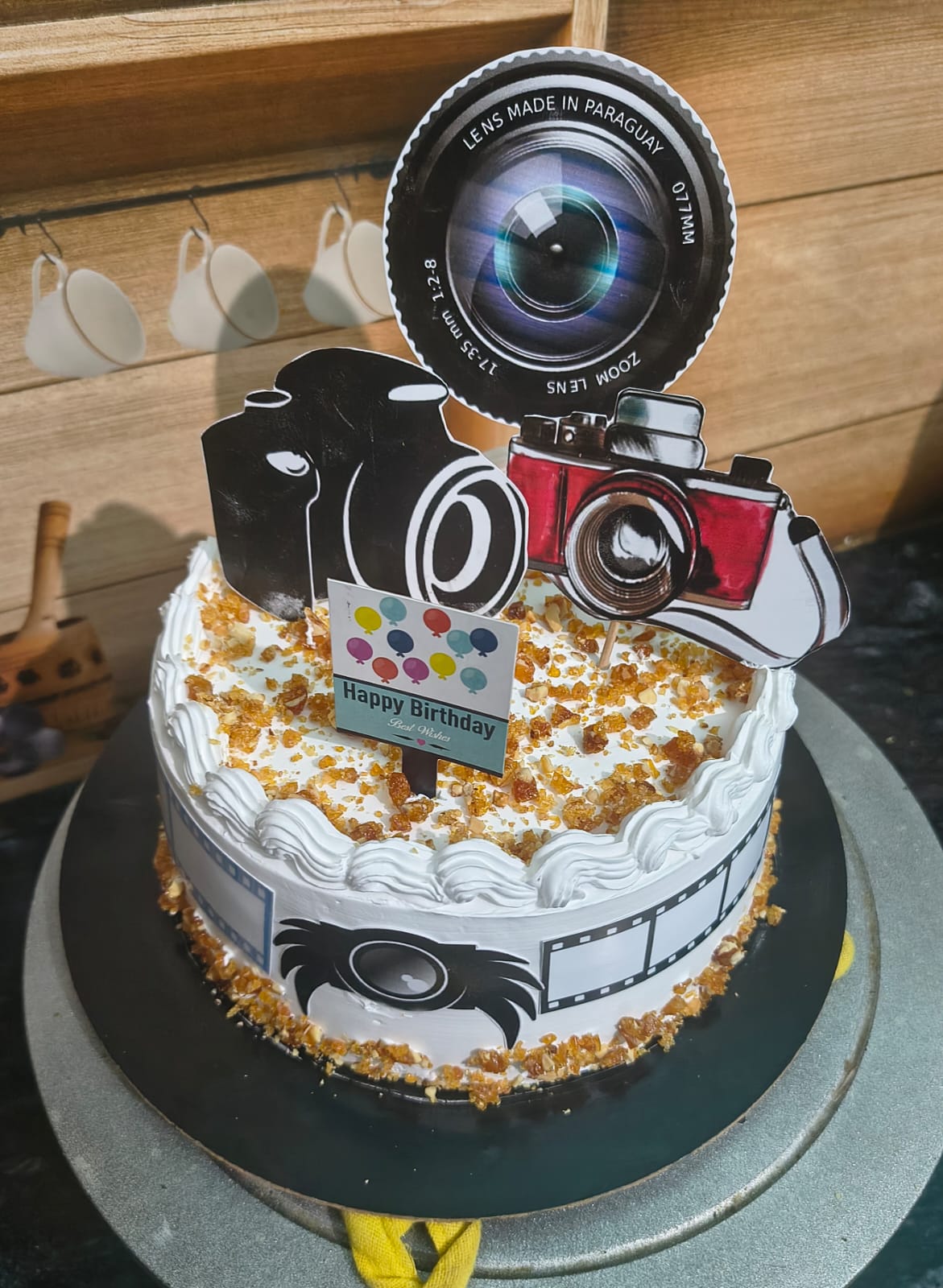 Photography theme birthday cake